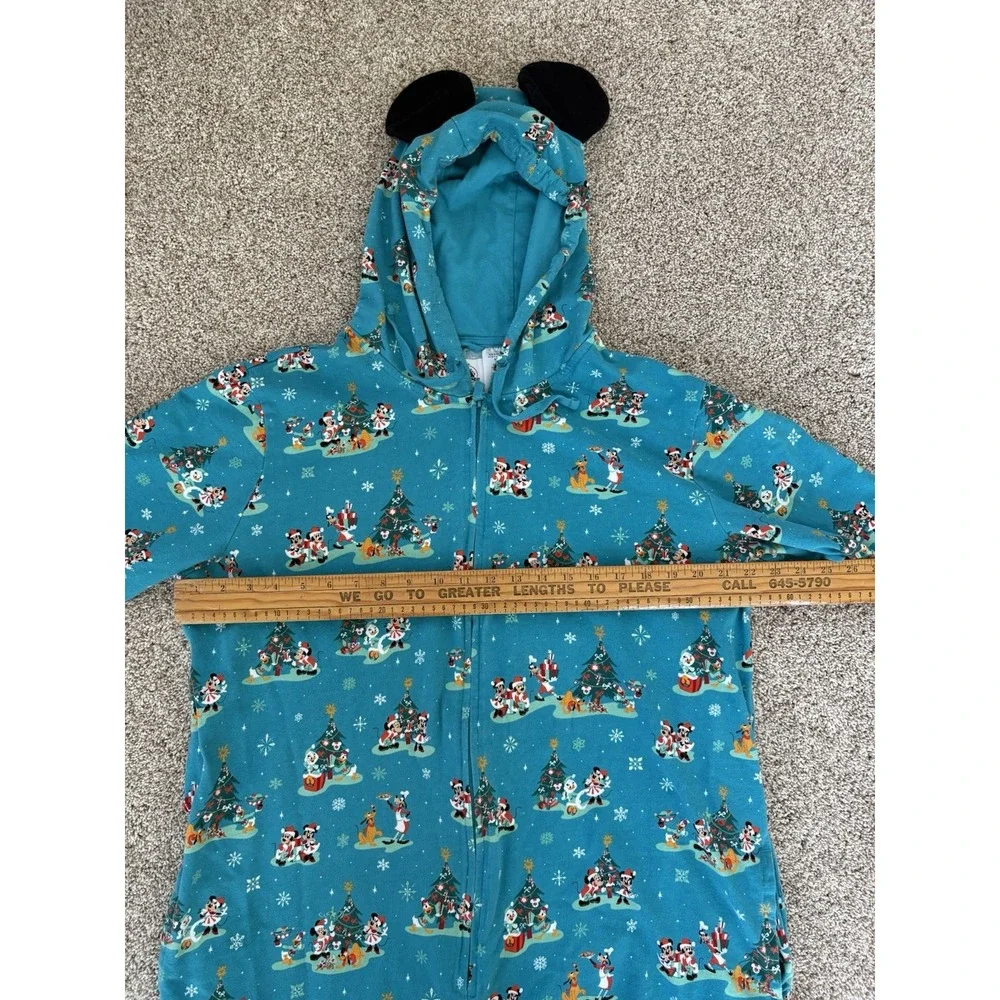 Disney Mickey & Friends Mens‎ XL Christmas Holiday Mouse Ears Coverall Pajamas